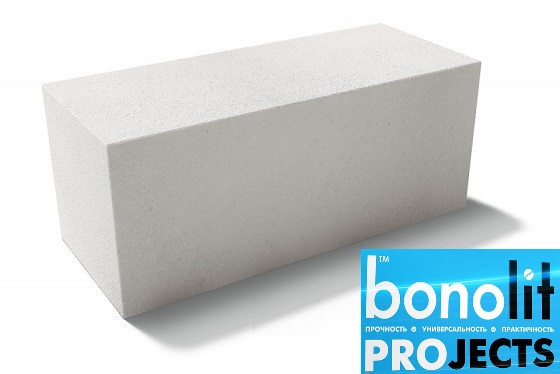 Газобетонный блок Bonolit Projects Дмитров (AeroStone) D600 B5 F100 600х200х300